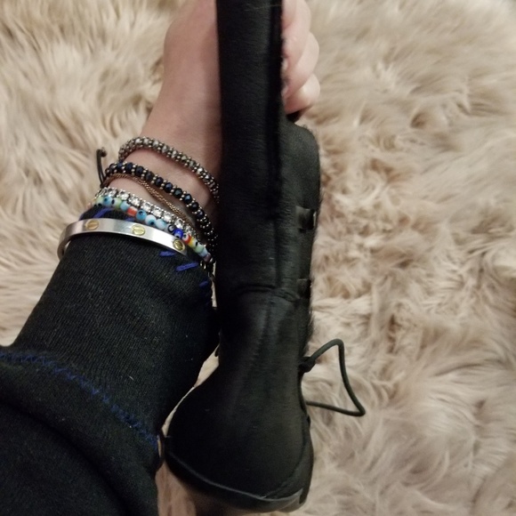 Gucci black suede ankle boots lined with rabbit fur (VERY RARE!) - Picture 7 of 8